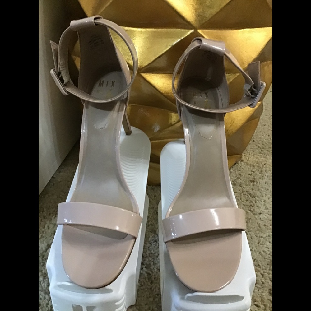 Pale pink almost beige strappy sandals